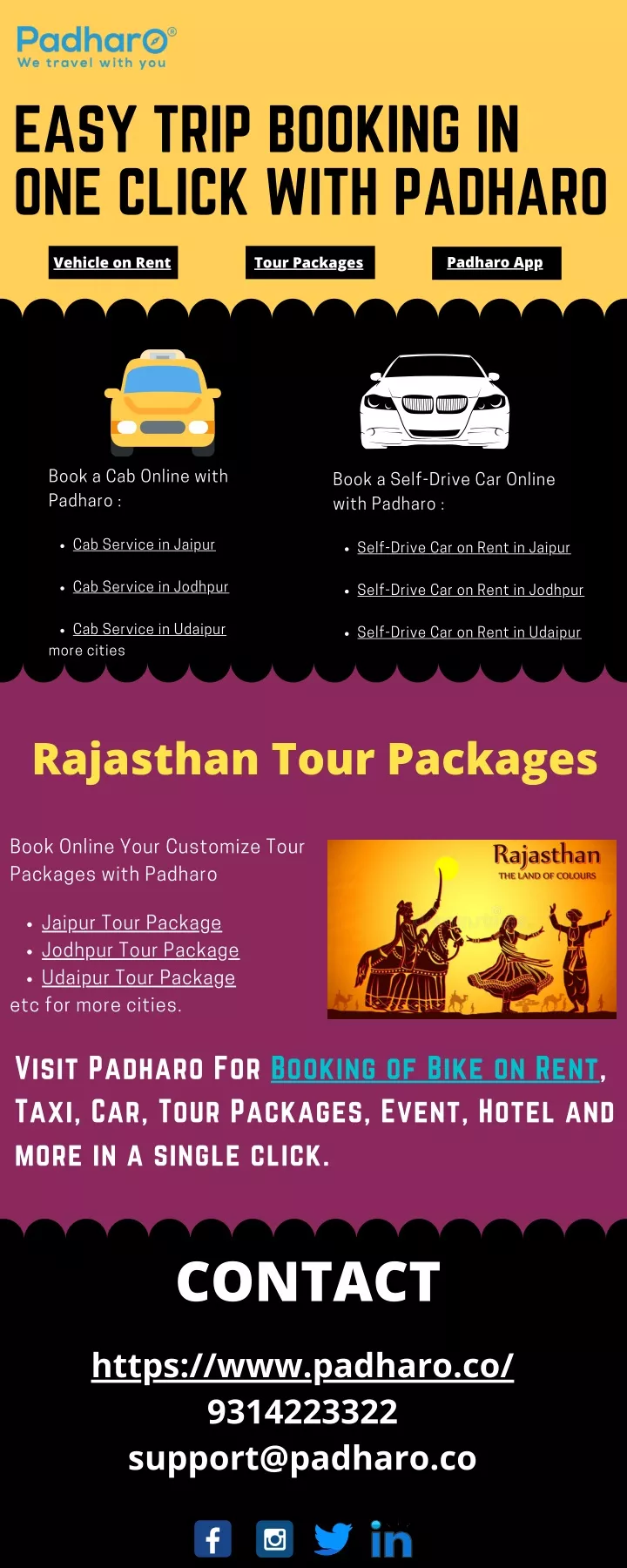 easy trip booking in one click with padharo