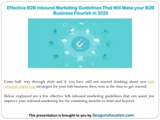effective b2b inbound marketing guidelines that