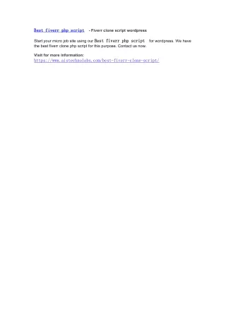 best best fiverr fiverr php