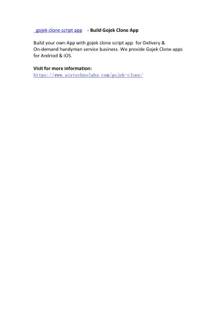 gojek clone script app