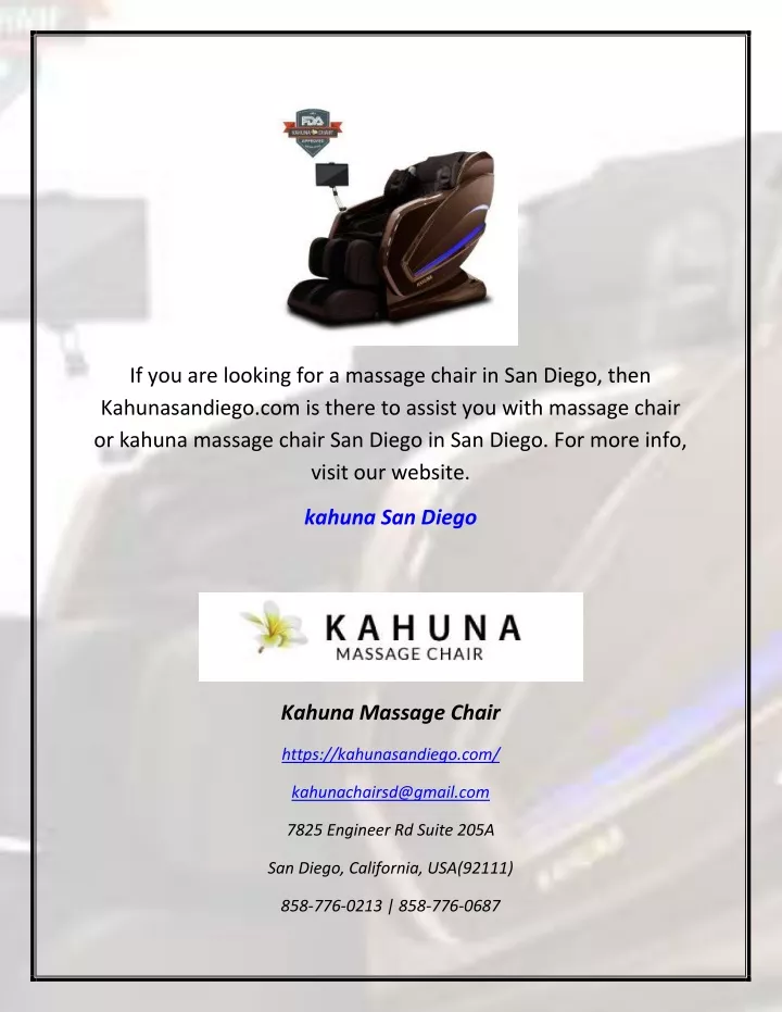 if you are looking for a massage chair