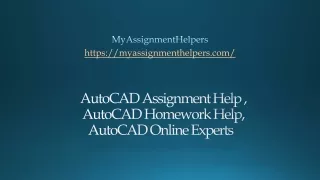 AutoCAD Assignment Help