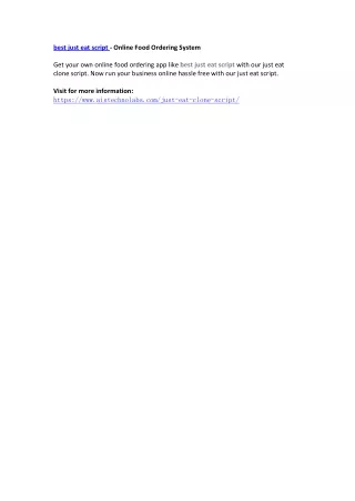 best just eat script online food ordering system