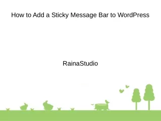 How to Add a Sticky Message Bar to WordPress