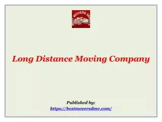 Long Distance Moving Company