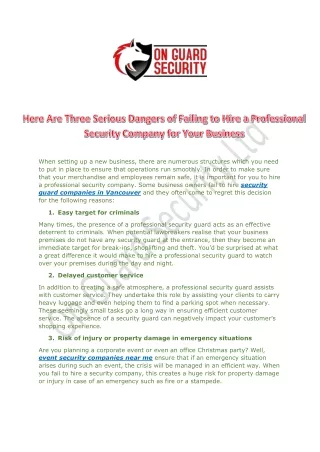 when setting up a new business there are numerous