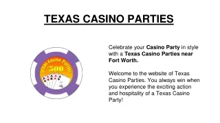 For Casino Parties: Casino Near Fort Worth Texas