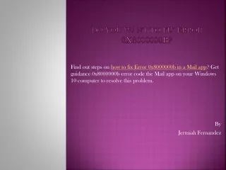 do you want to fix error 0x8000000b