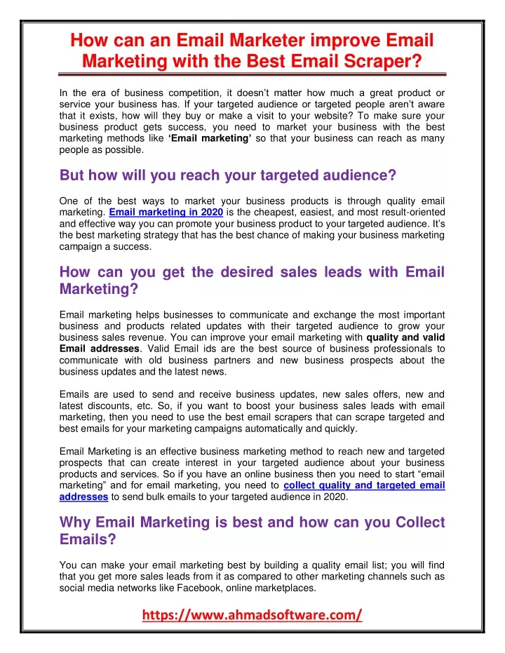how can an email marketer improve email marketing