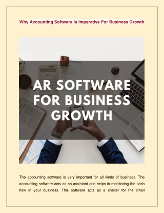 Why Accounting Software Is Imperative For Business Growth