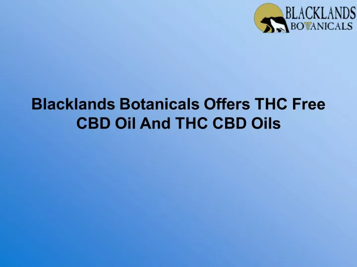 blacklands botanicals offers thc free