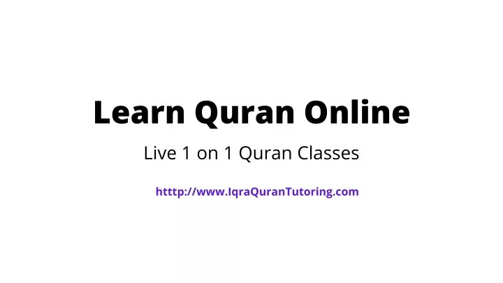 learn quran online live 1 on 1 quran classes