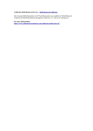 california mold removal services mold removal