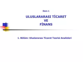 Uluslararsı Finans