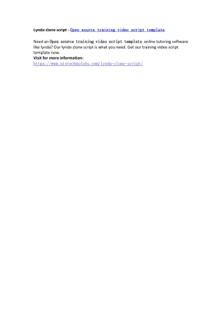 lynda clone script open