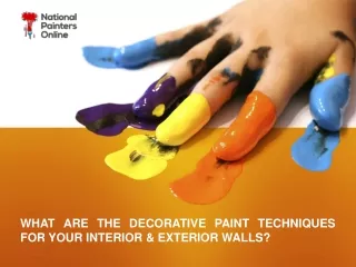 What Are the Decorative Paint Techniques for Your Interior & Exterior Walls?