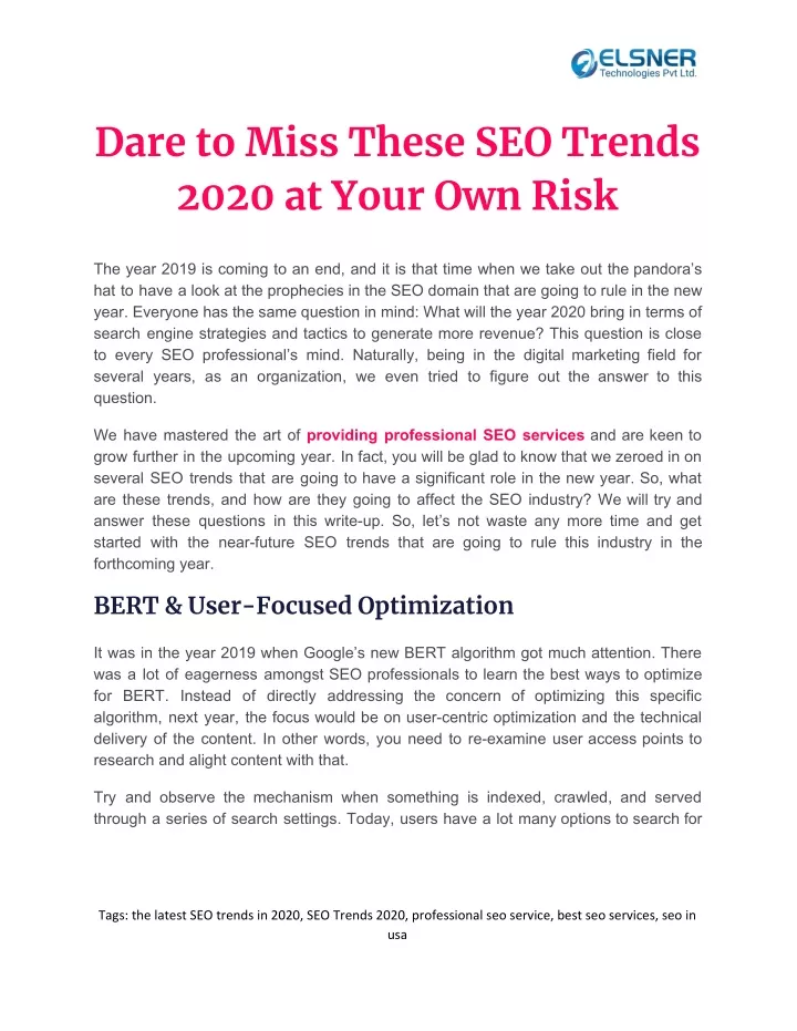 dare to miss these seo trends 2020 at your