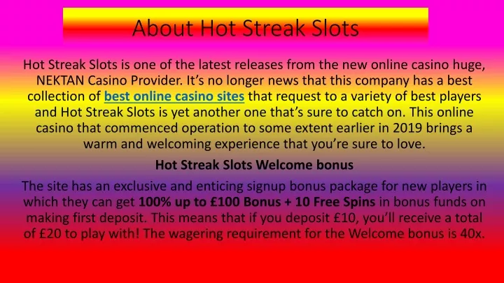about hot streak slots