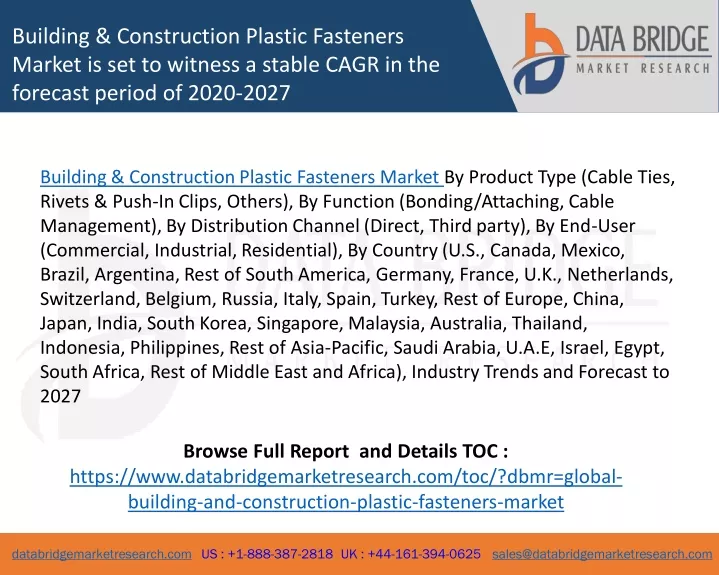 building construction plastic fasteners market