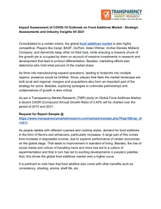impact assessment of covid 19 outbreak on food