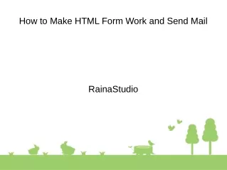 How to Make HTML Form Work and Send Mail