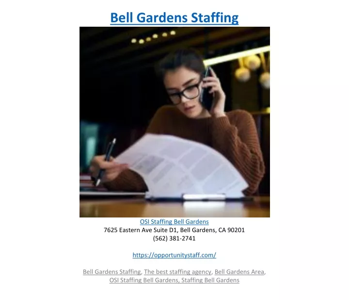 bell gardens staffing