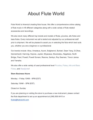 about flute world