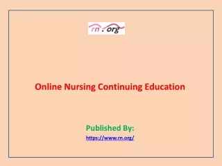 Online Nursing Continuing Education