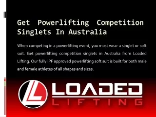 Get Powerlifting Competition Singlets in Australia | Soft Suit