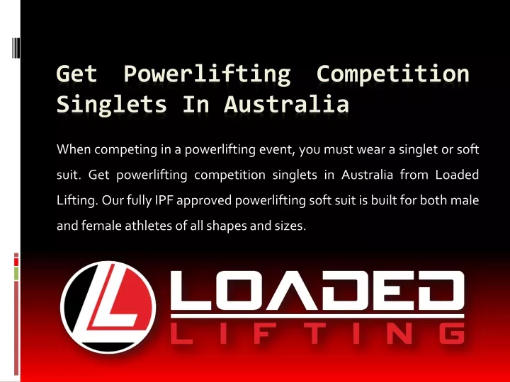 get powerlifting competition singlets in australia