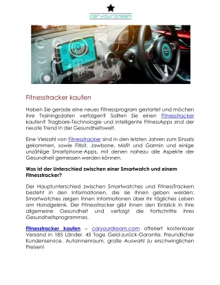 fitnesstracker kaufen
