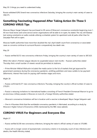 Try These 5 Things When You First Start CORONO VIRUS (Because of Science)