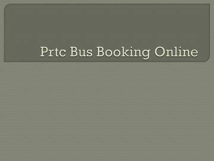 prtc bus booking online
