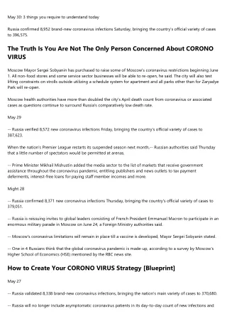 A Short Course In CORONO VIRUS