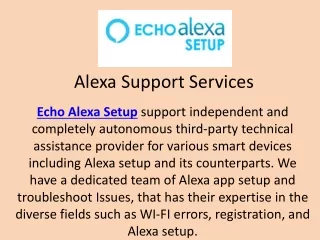 Alexa Support Services Dt 
