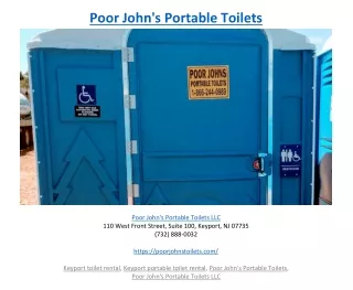 poor john s portable toilets