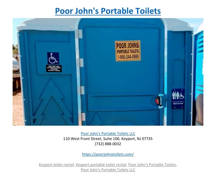 poor john s portable toilets