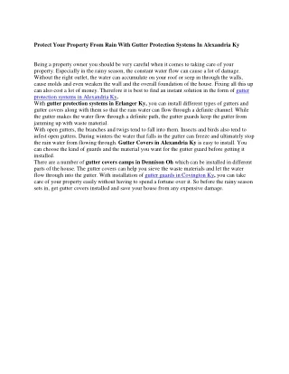 protect your property from rain with gutter