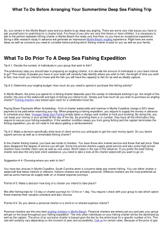 What To Do Before Scheduling Your Summer Deep Sea Fishing Trip