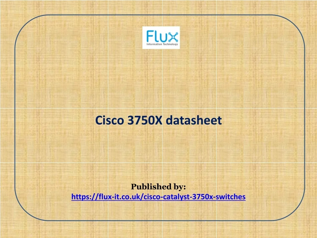 PPT - Cisco 3750X datasheet PowerPoint Presentation, free download - ID ...