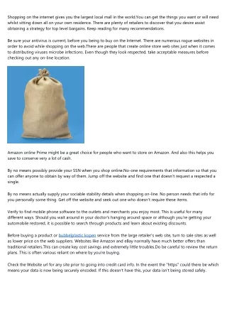 shopping on the internet gives you the largest