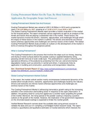 coating pretreatment market size by type by metal