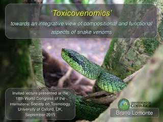 toxicovenomics towards an integrative view