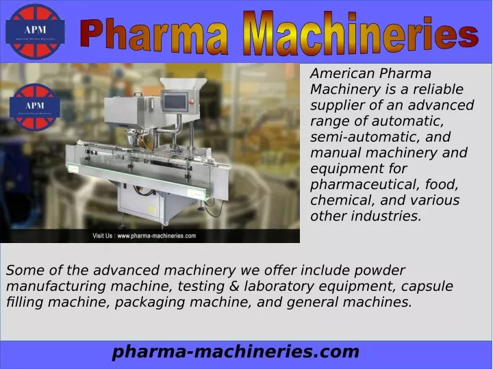american pharma machinery is a reliable supplier