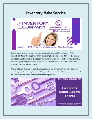 Inventory Make Service