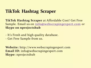 tiktok hashtag scraper