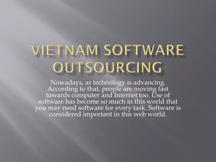 vietnam software outsourcing