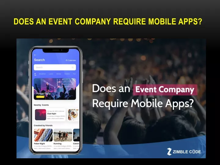 does an event company require mobile apps