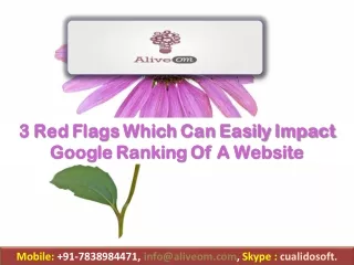 3 Red Flags Which Can Easily Impact Google Ranking Of A Website