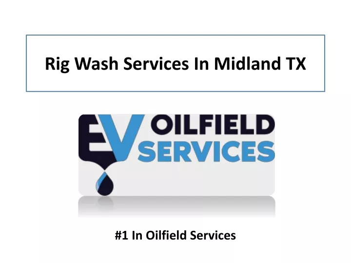 rig wash services in midland tx